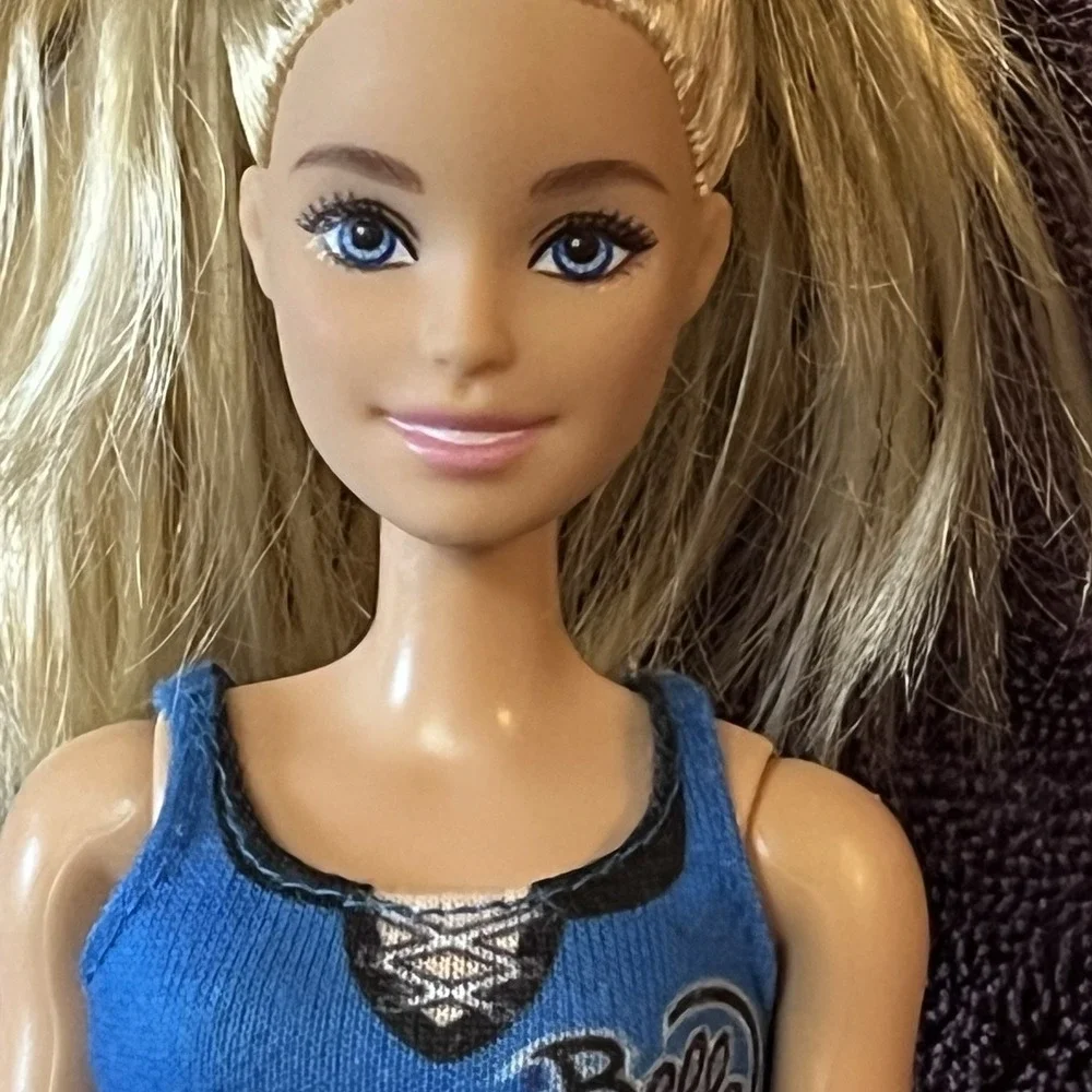 Barbie Blonde Millie Doll 2013 2015 Fashionista Mattel Blue‎ top & Purple Pants